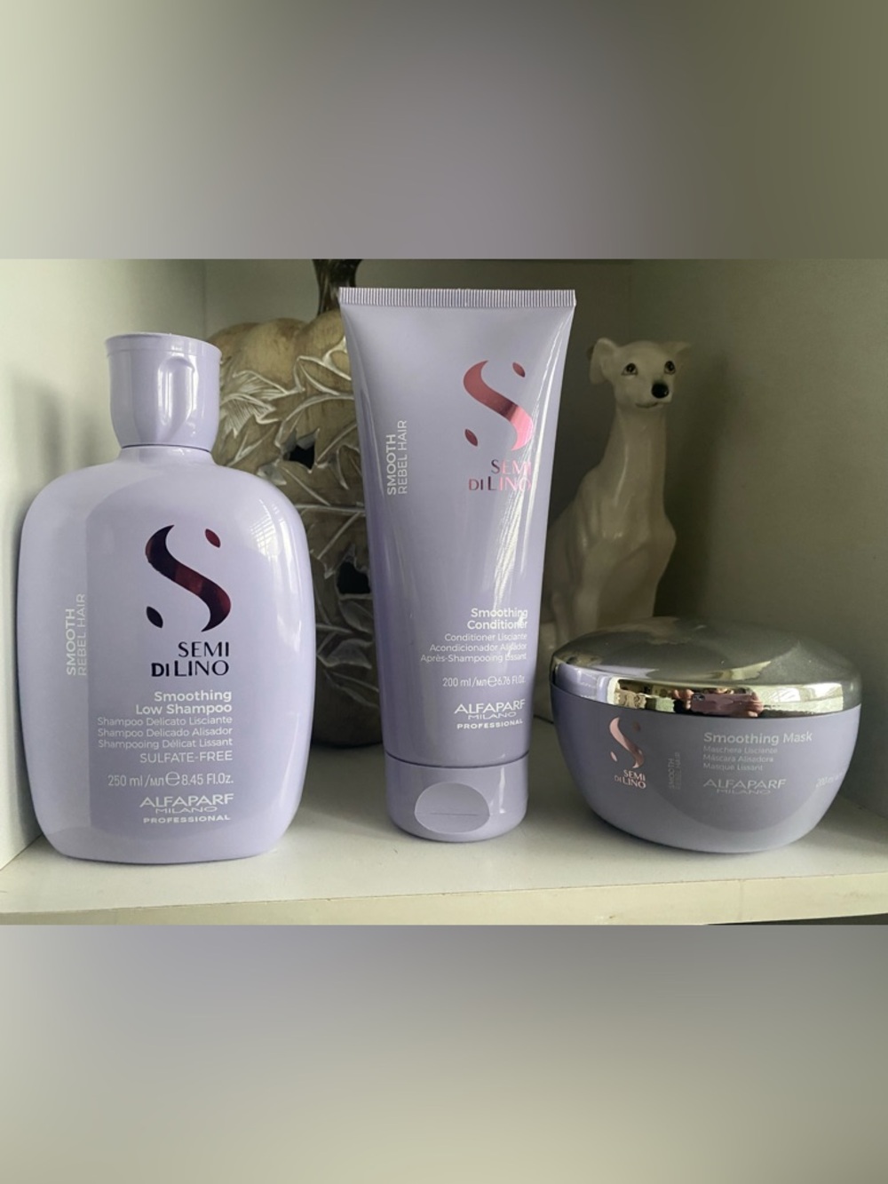 Alfaparf Semi di Lino Smoothing Shampoo, Conditioner & Mask Set - Lavender. New.